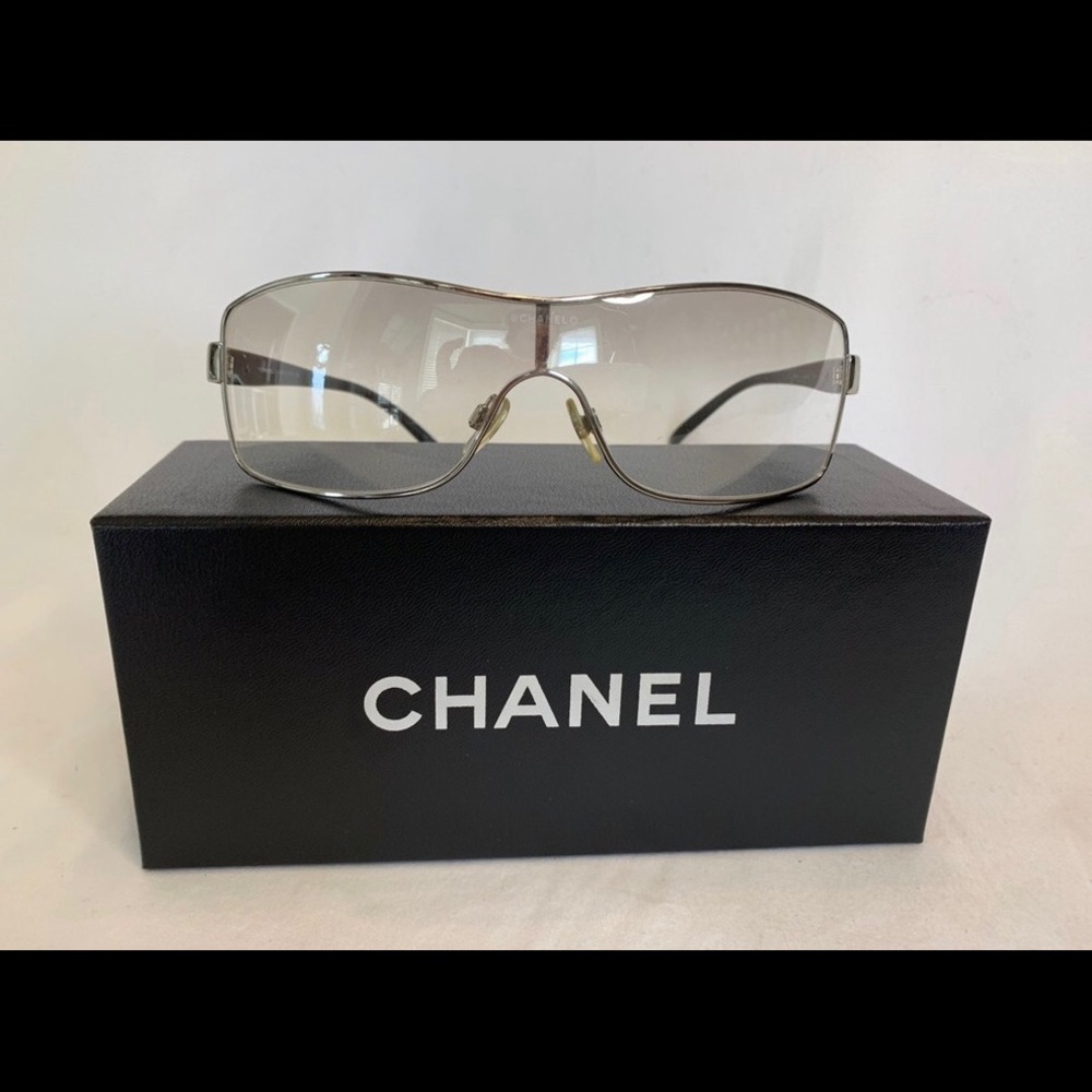 Authentic Chanel clear sunglasses